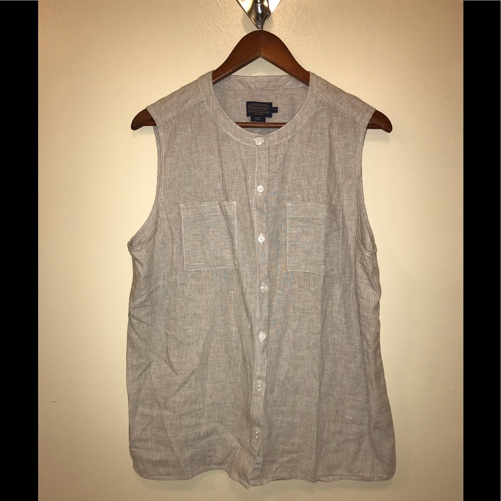 Pendleton Sleeveless Button Up Shirt - Picture 1 of 4